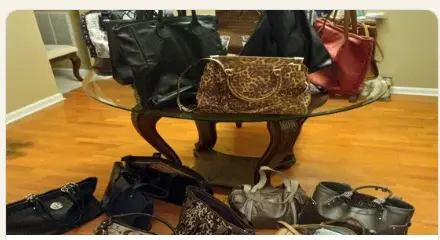 Handbags collected for community outreach